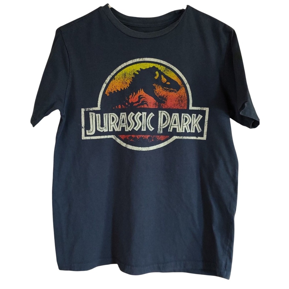 Jurassic Park Graphic Tee Shirt Unisex Kids Short‎ Sleeve Dinosaur Scifi Size XL